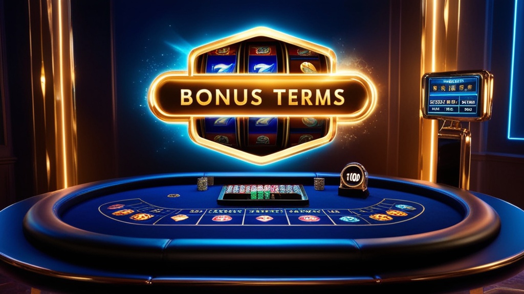Casino-Szene mit Bonusbedingungen, Laufzeit und Einsatzlimit