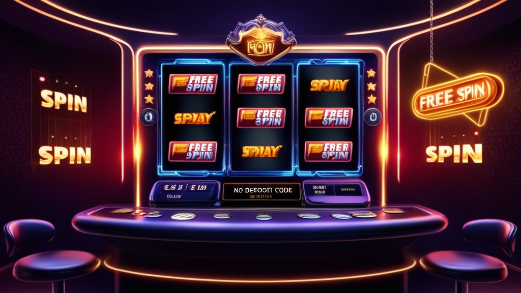 Freispiele und No-Deposit-Code in einer dunklen Casinoumgebung