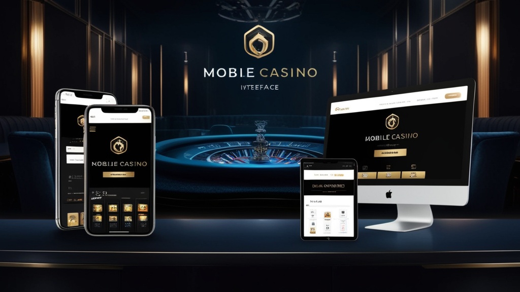 Smartphone, Tablet und Desktop mit unterschiedlicher mobiler Casino-Darstellung